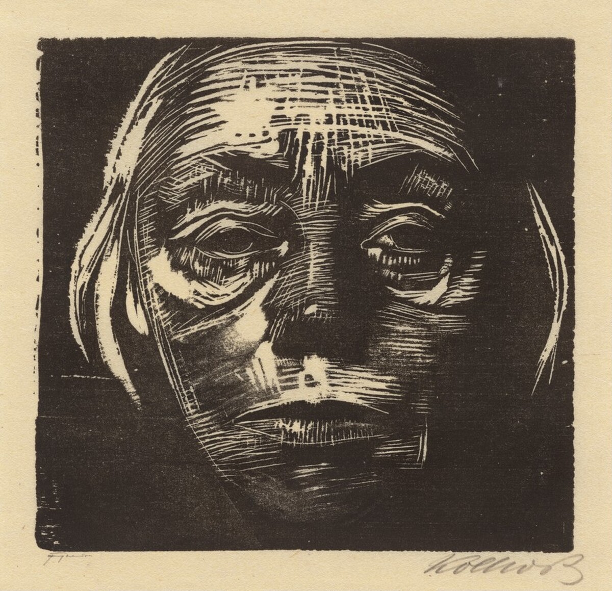 Self-Portrait (Selbstbildnis von vorn) by Käthe Kollwitz