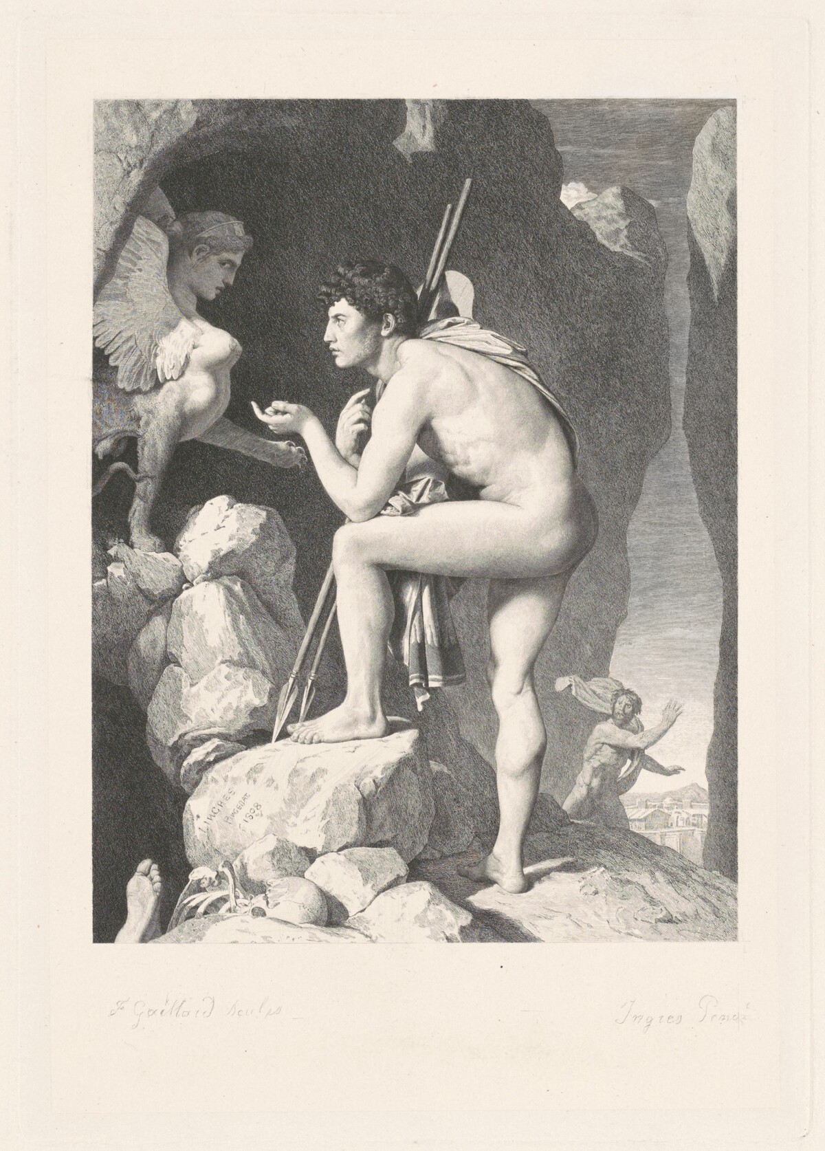 Oedipus (Oedipe) by Ferdinand Gaillard, after Jean-Auguste-Dominique Ingres