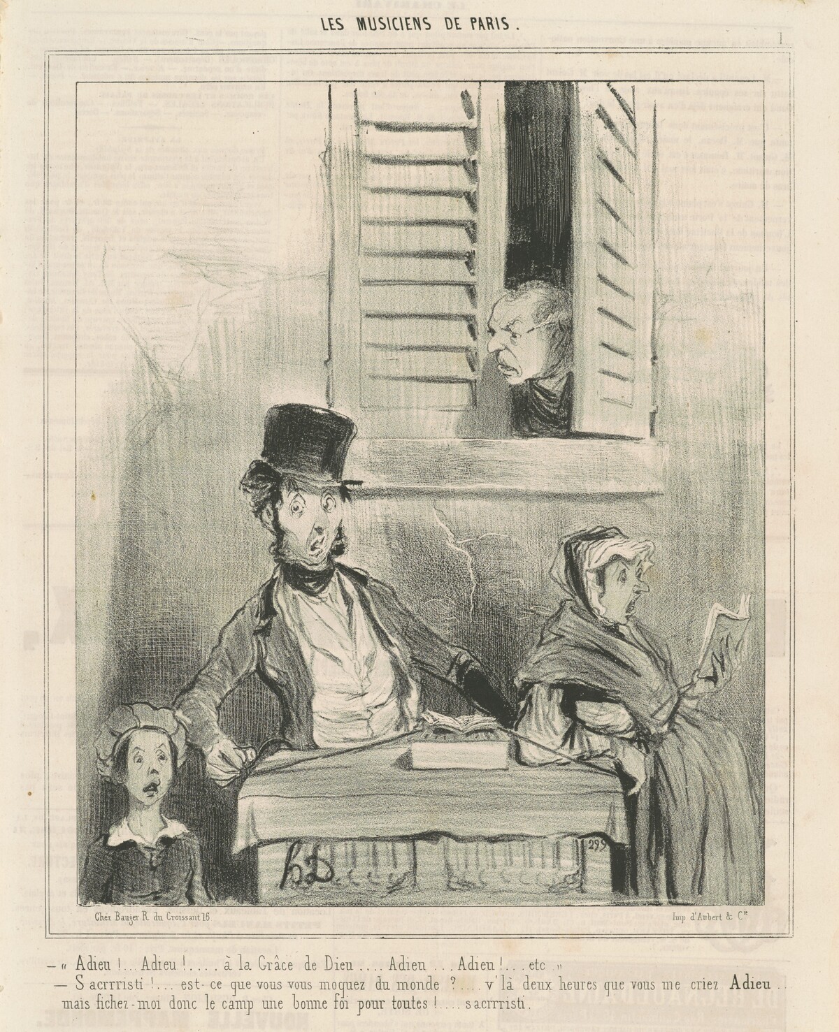 Adieu! ... A la grâce de dieu ... by Honoré Daumier