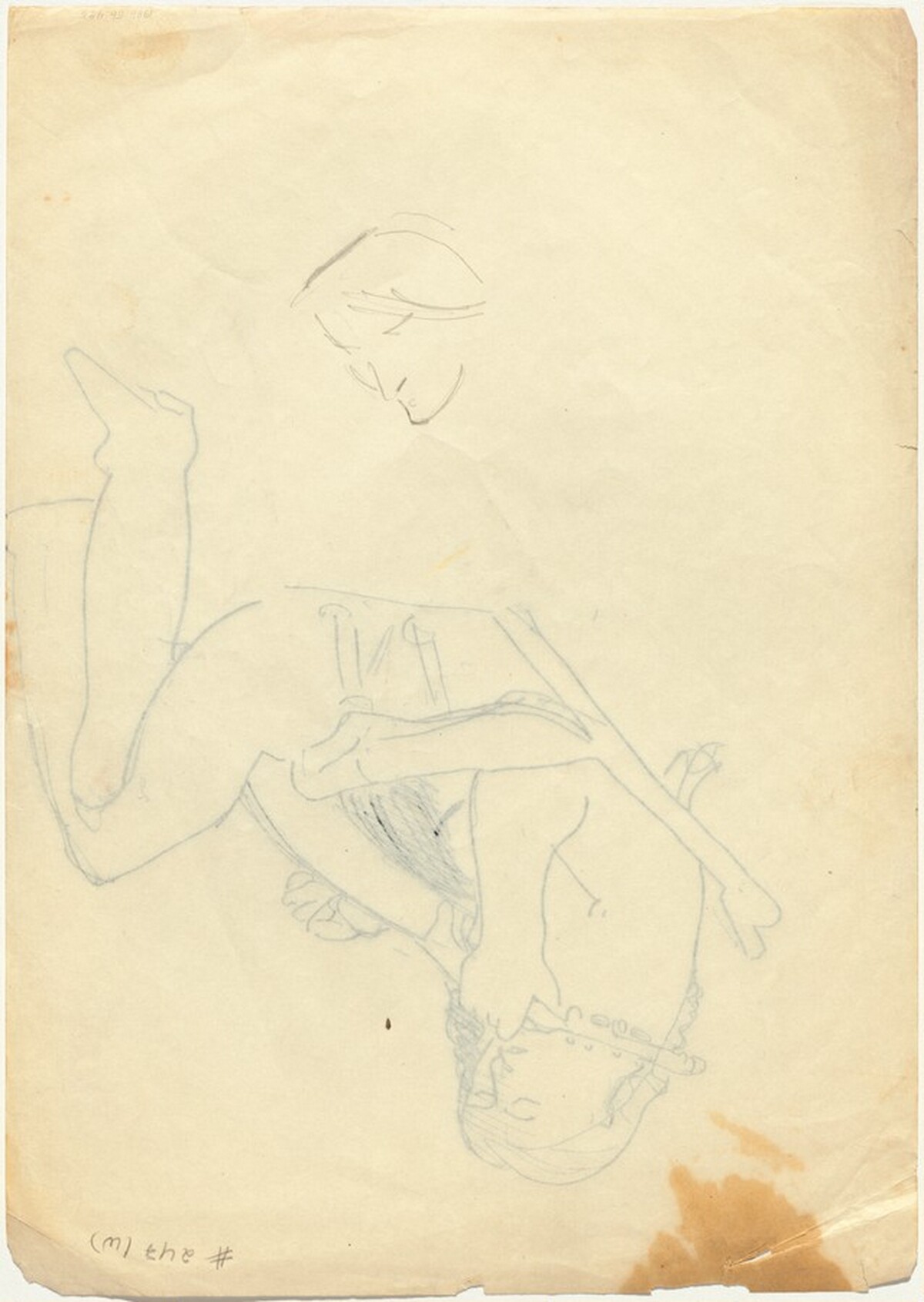 Study of a Head [verso] by Mark Rothko