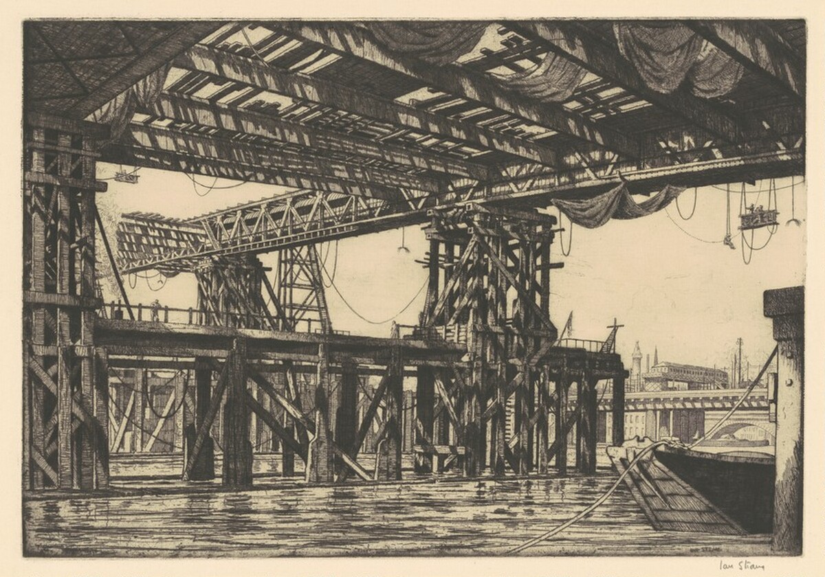 Rebuilding Southwark Bridge by Ian Strang
