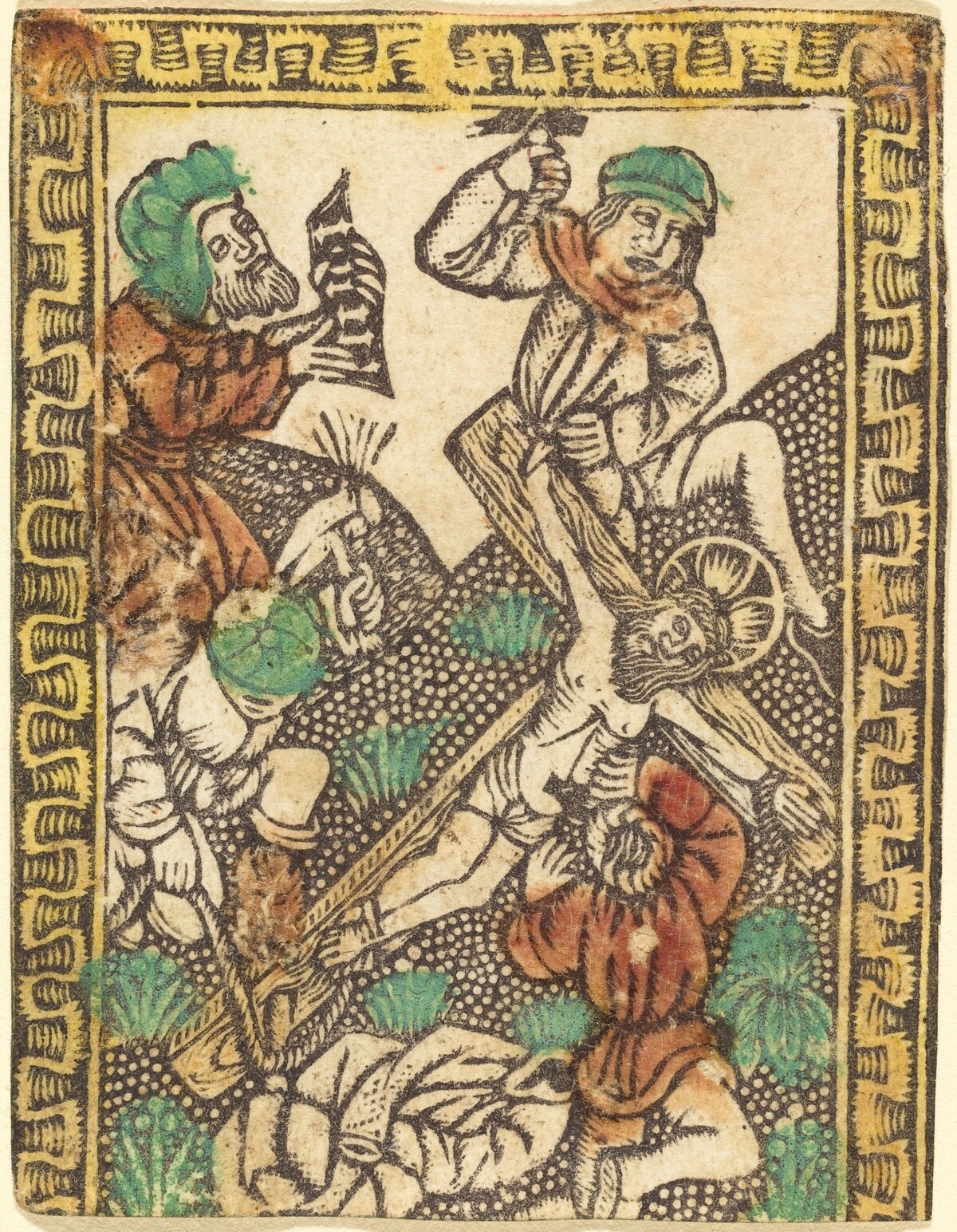 Christ Nailed to the Cross by German 15th Century