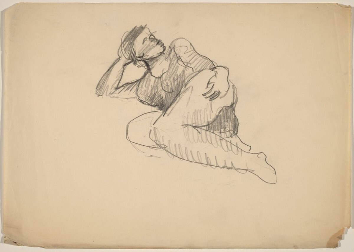 Reclining Figure Looking Right by Mark Rothko