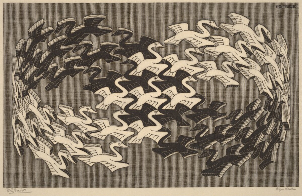 Swans by M.C. Escher