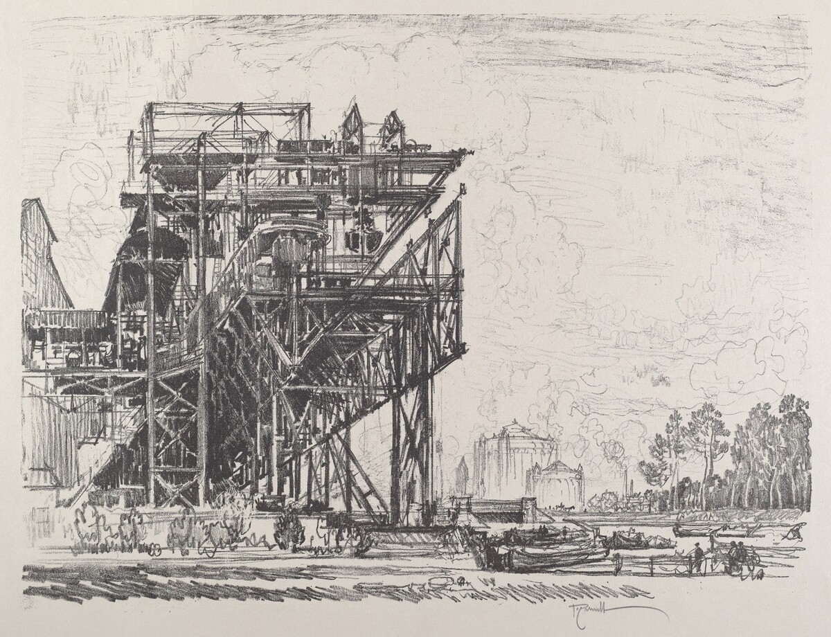 Gas Works from the Canal, Berlin by Joseph Pennell