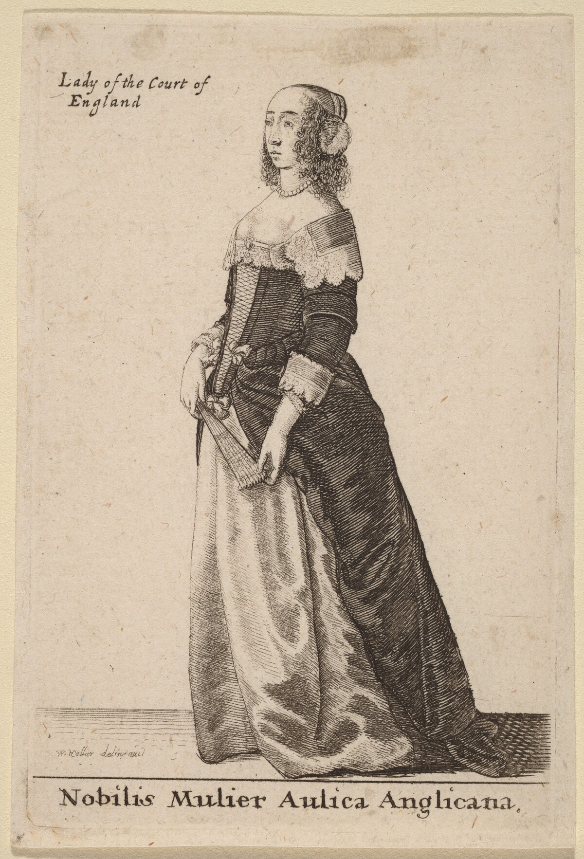 Nobilis Mulier Aulica Anglicana by Wenceslaus Hollar
