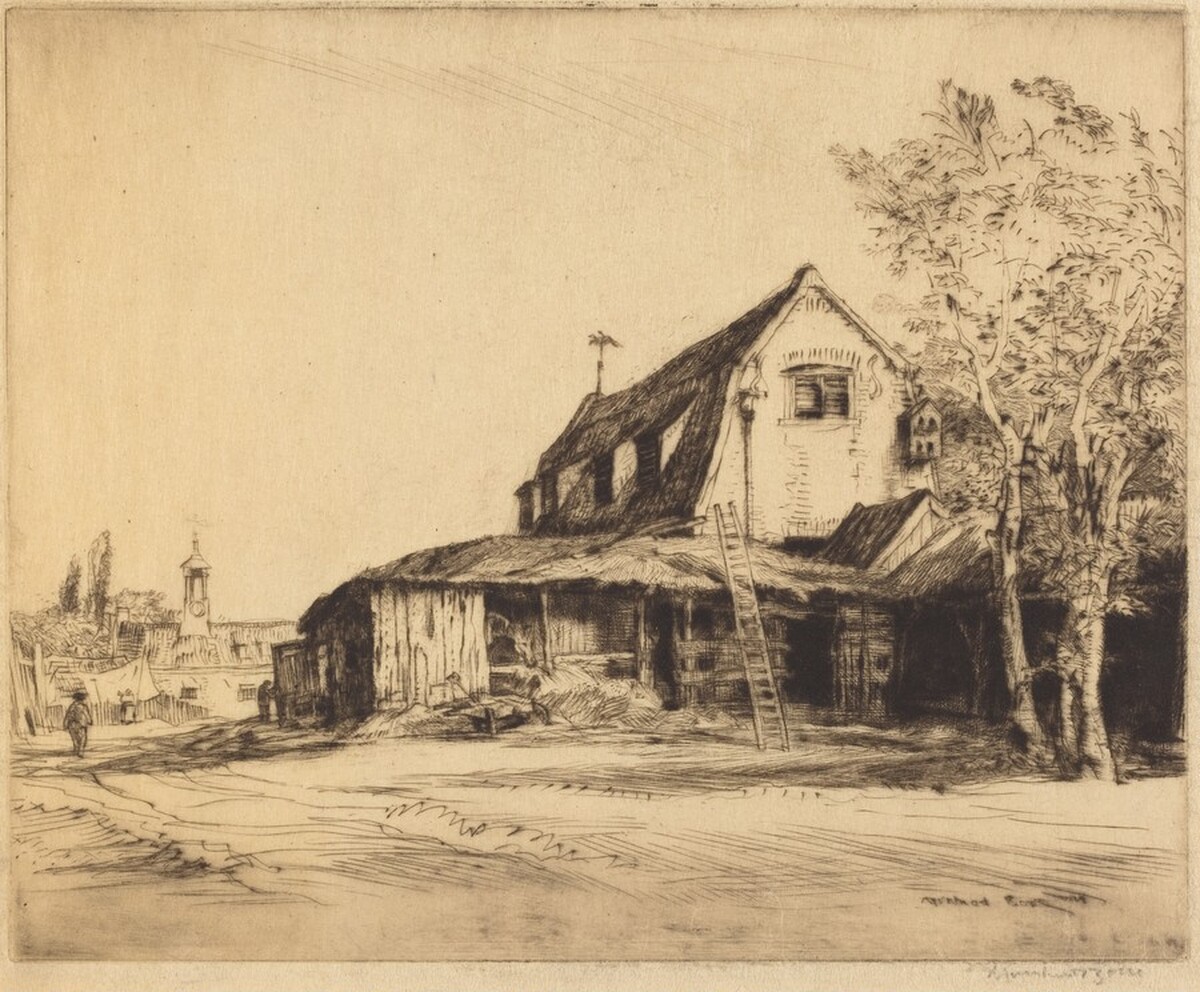 Ely Yard by Sir Muirhead Bone