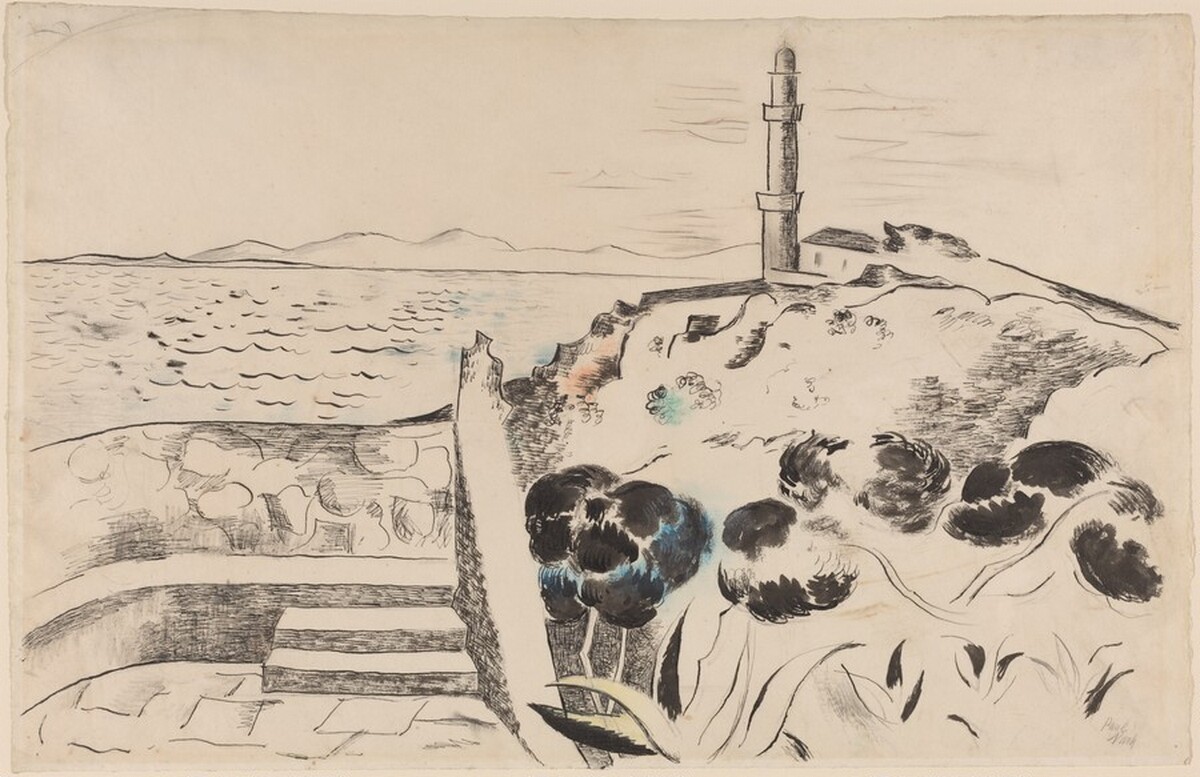 Coastline with a Lighthouse by Paul Nash