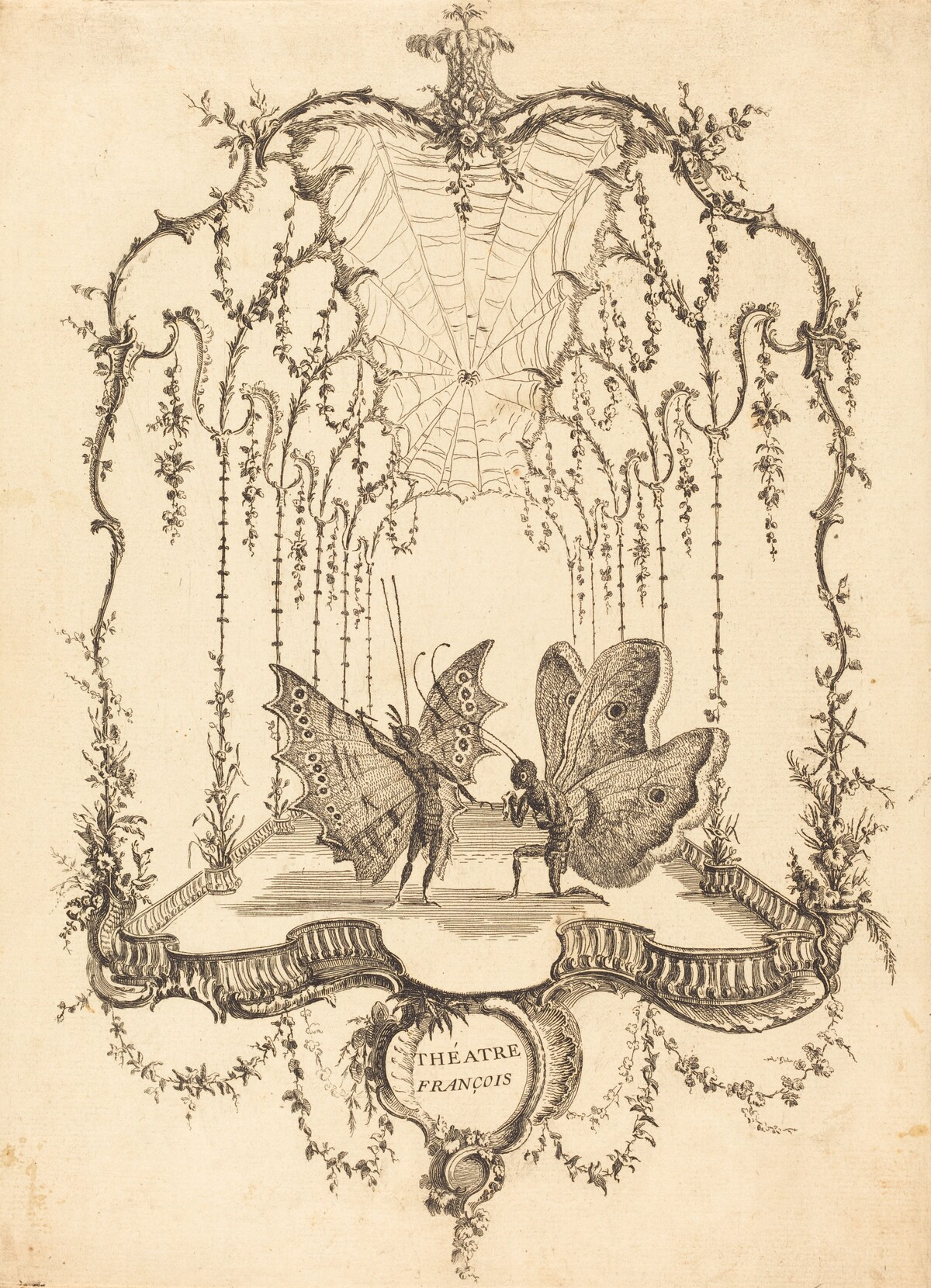 Théâtre Français (French Theater) by Charles Germain de Saint-Aubin