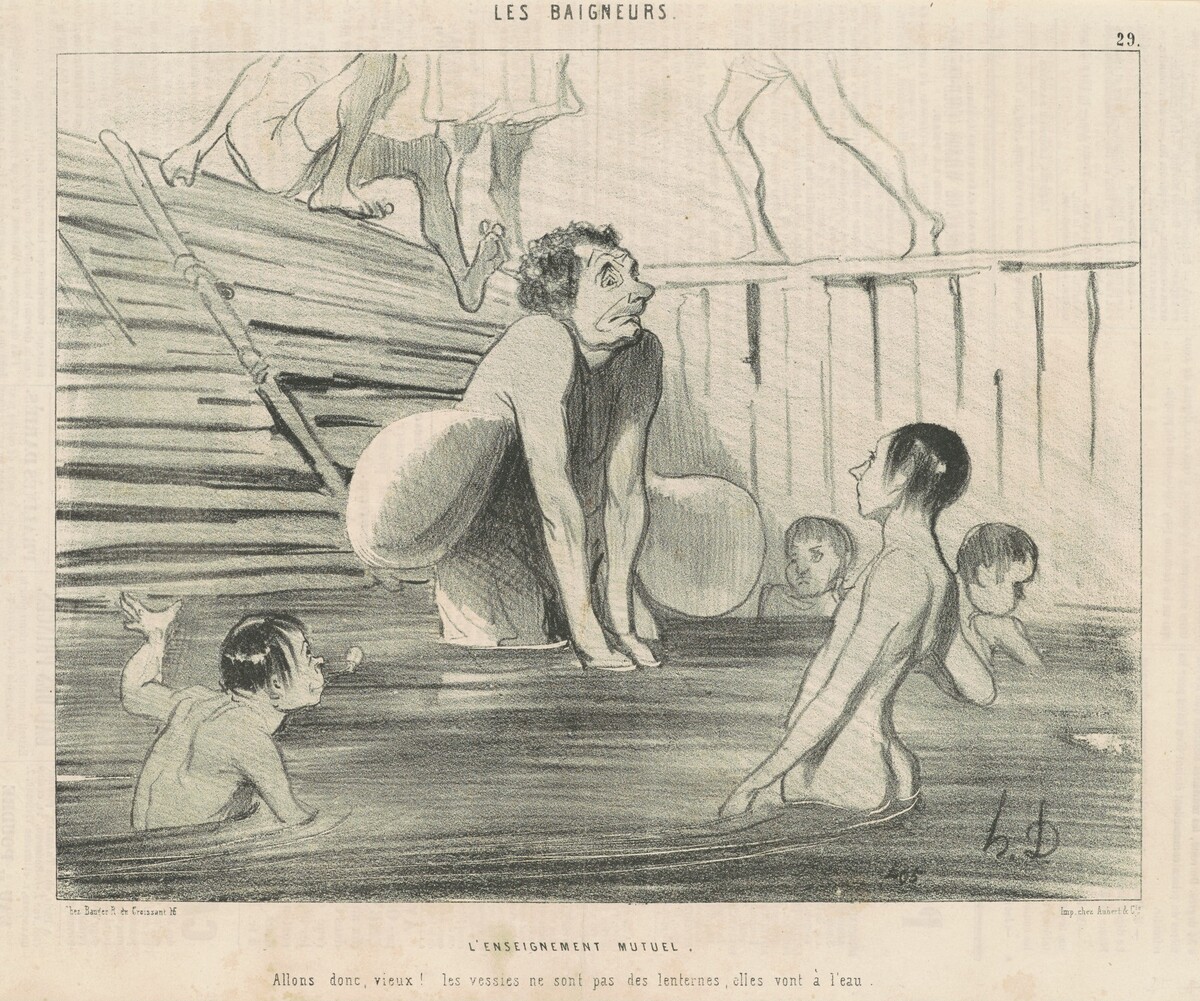 L'enseignement mutuel by Honoré Daumier