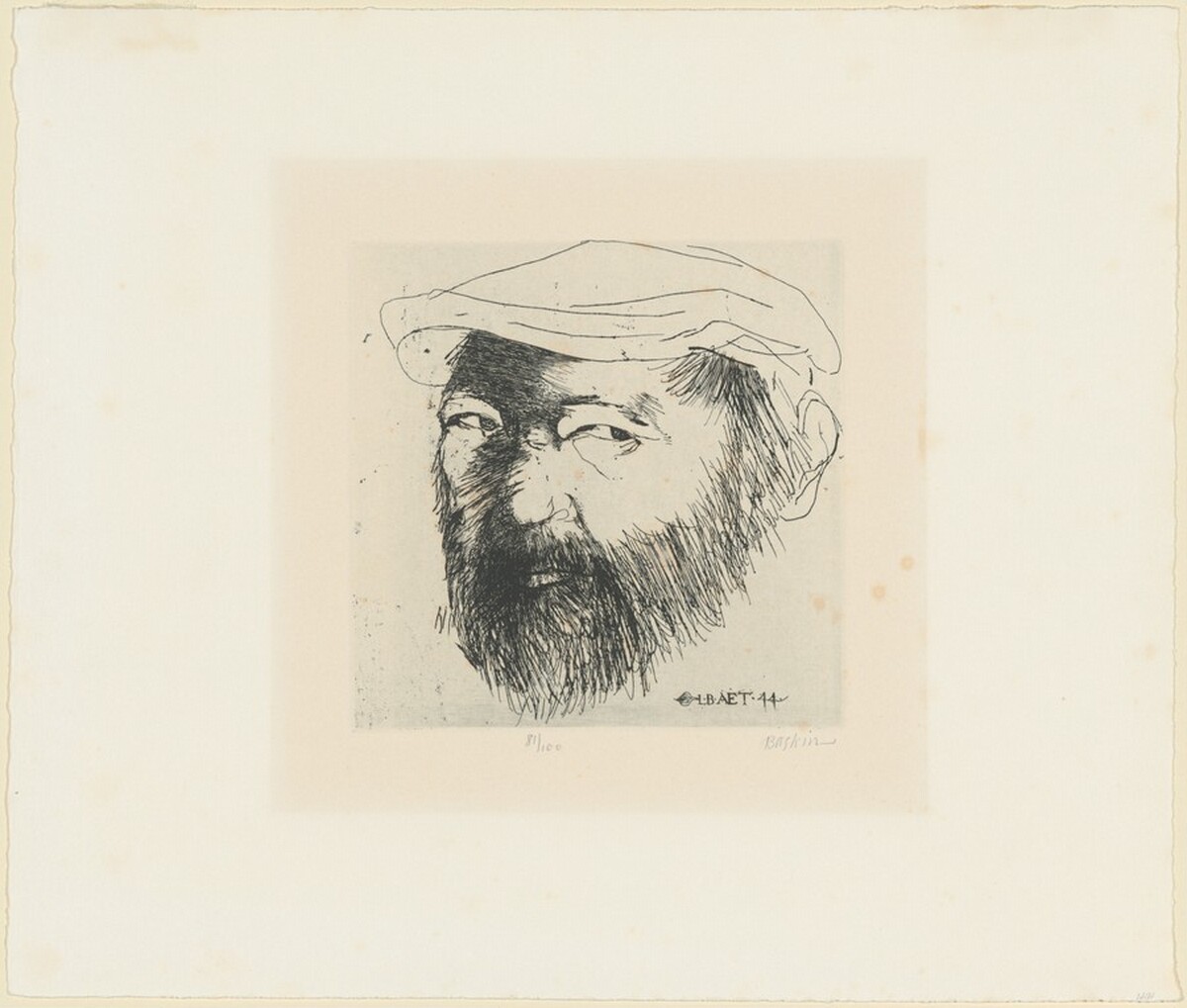 Leonard Baskin: Self-Portrait at 44 by Leonard Baskin