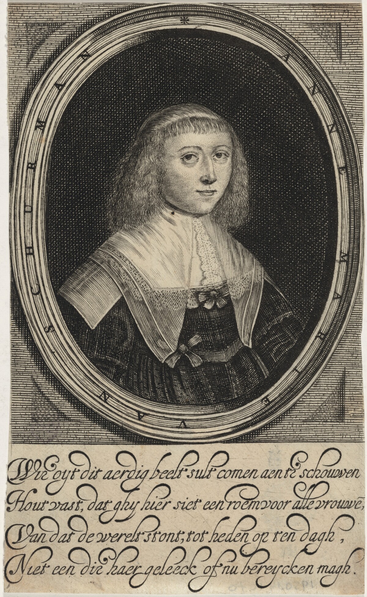 Anna Maria van Schurman by Unknown Artist (Dutch 17th century?)