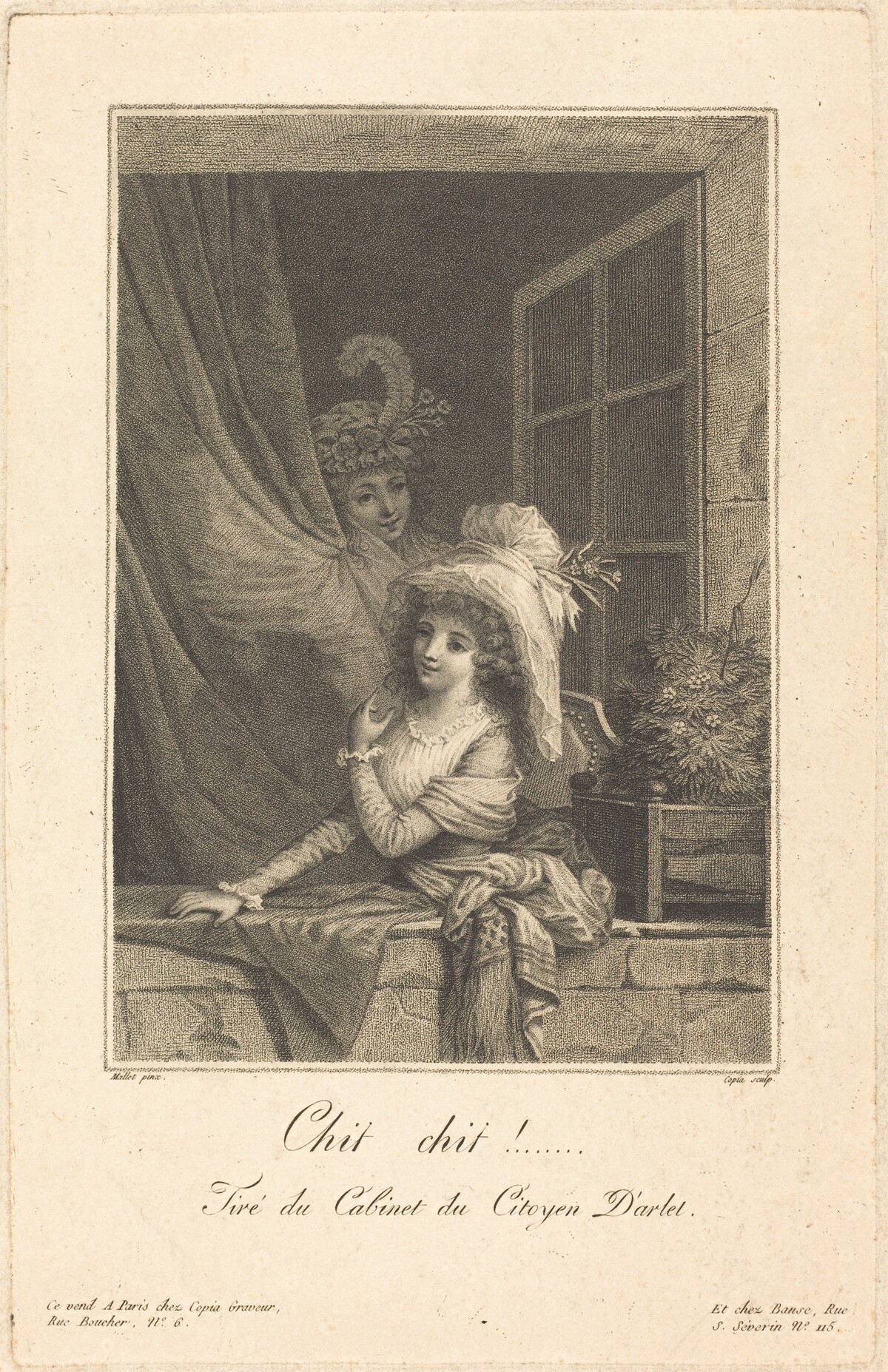 Chit chit by Jacques-Louis Copia after Jean-Baptiste Mallet