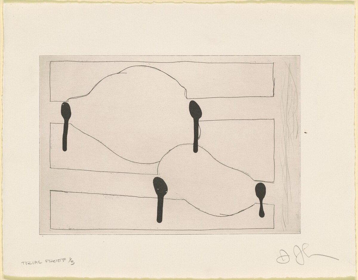Buttocks and Knee [trial proof 1] by Jasper Johns