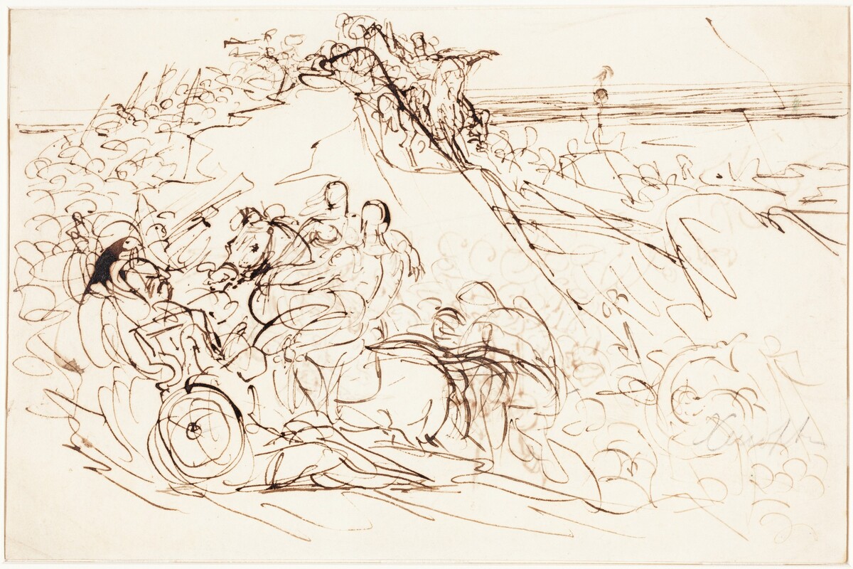 Xenophon and the Greeks Sighting the Sea [recto] by Benjamin Robert Haydon