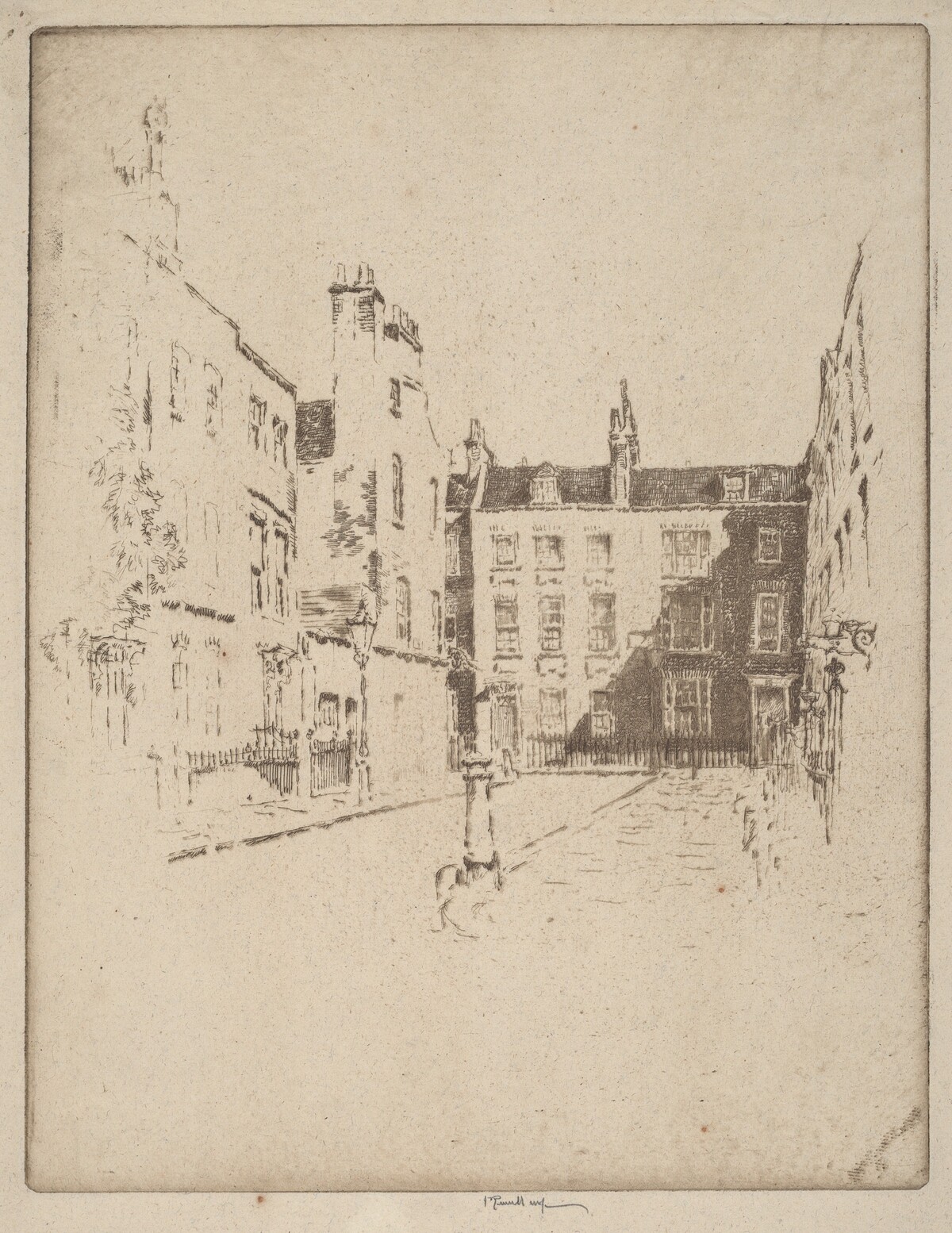 Cowley Street, Westminster by Joseph Pennell