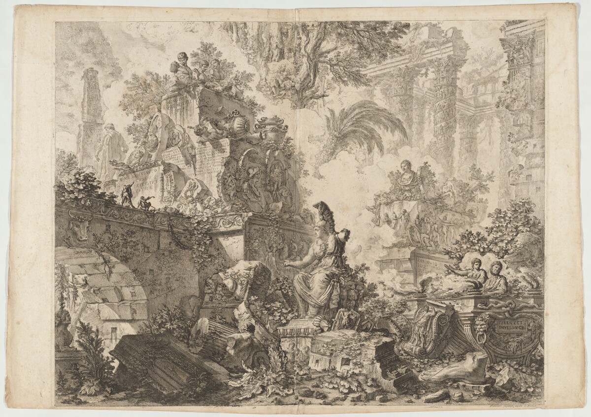 Frontispiece, with Statue of Minerva by Giovanni Battista Piranesi