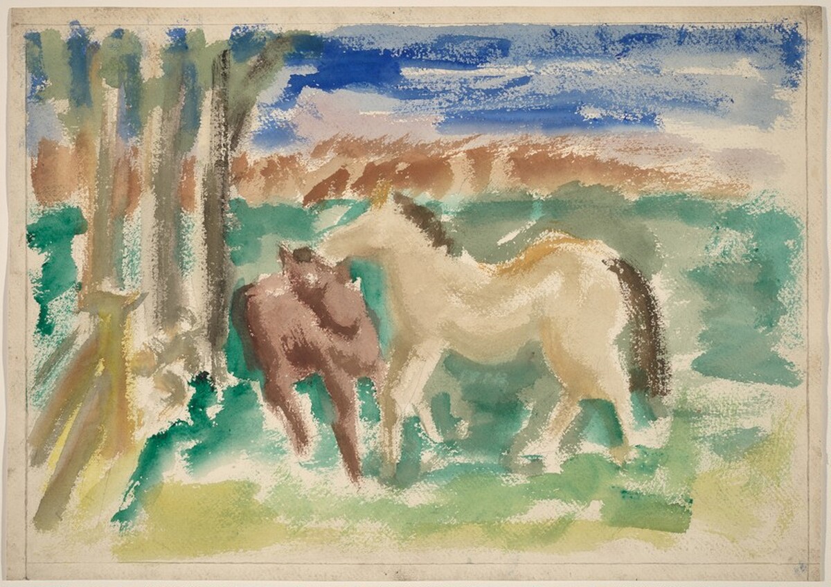 Horses in a Landscape by Mark Rothko
