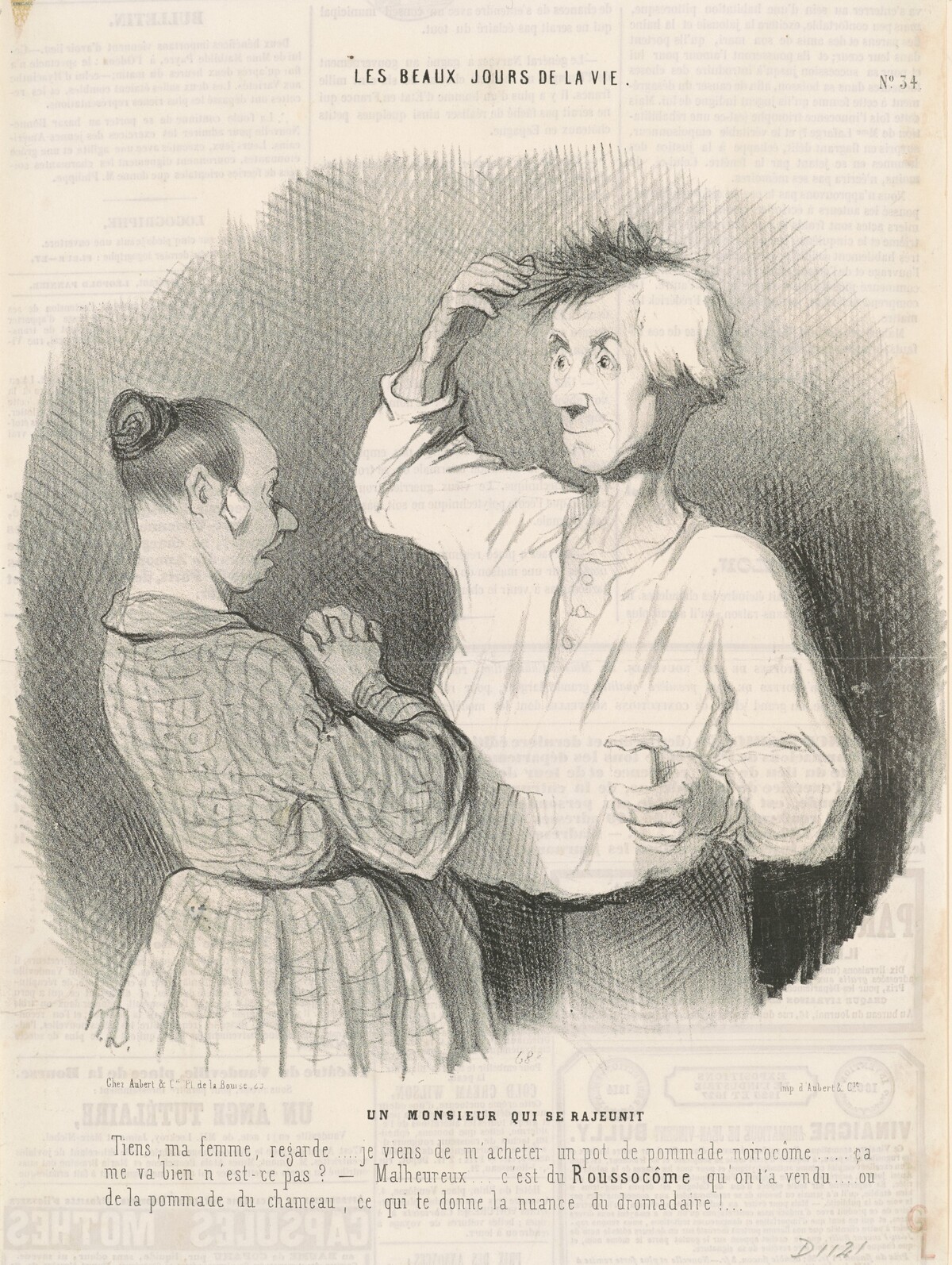 Un monsieur  qui se rajeunit by Honoré Daumier