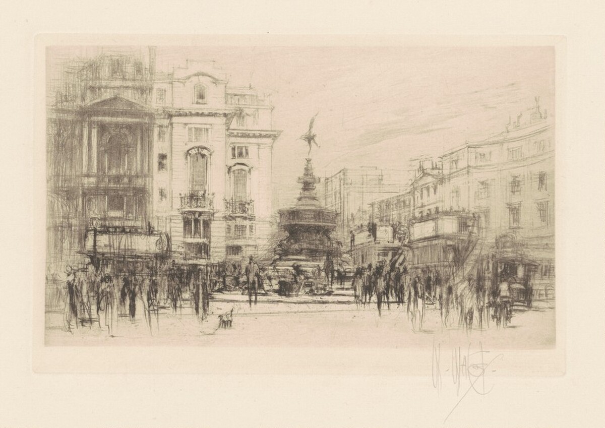 Piccadilly Circus, with the Criterion Theatre by William Walcot