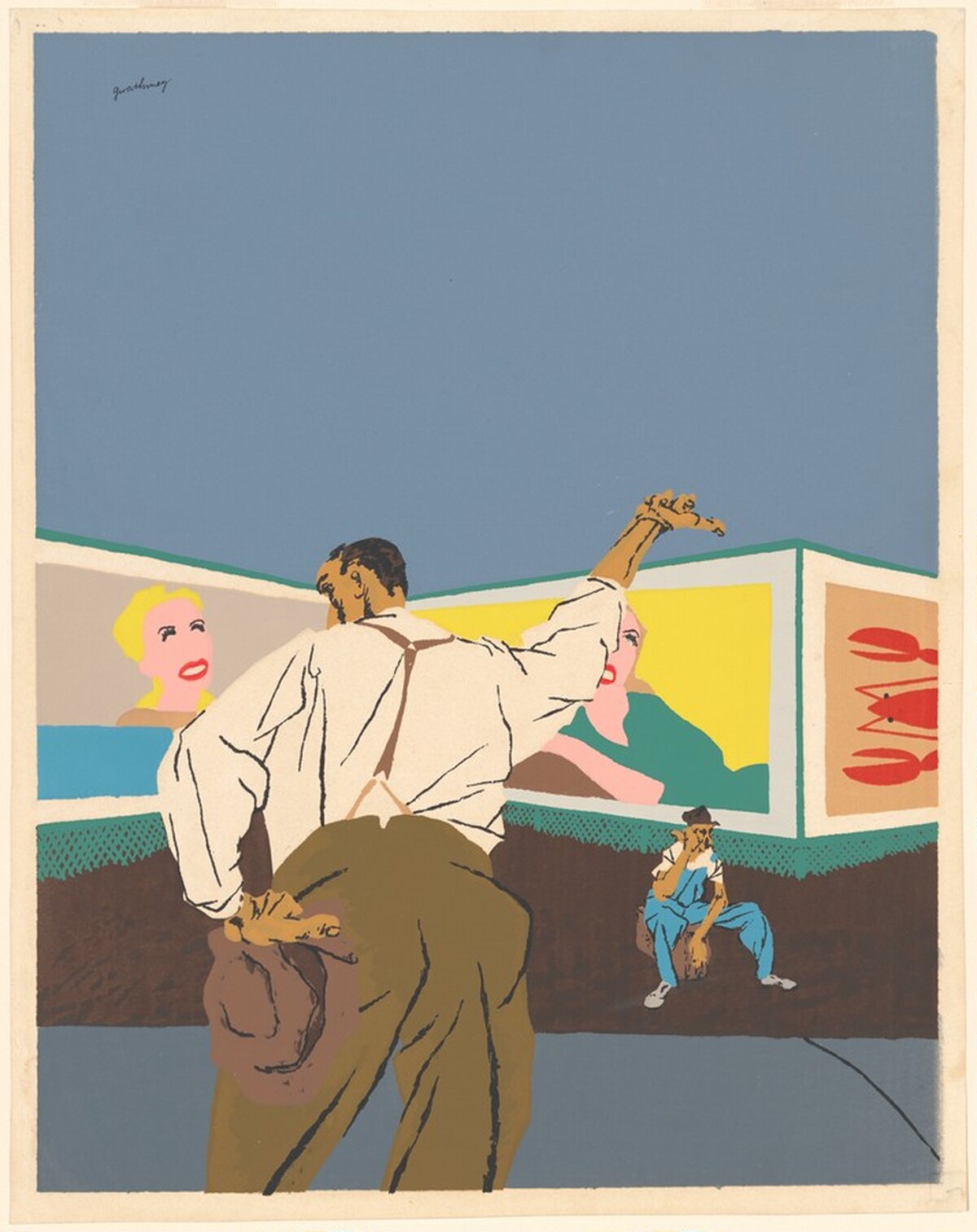 The Hitchhiker by Robert Gwathmey