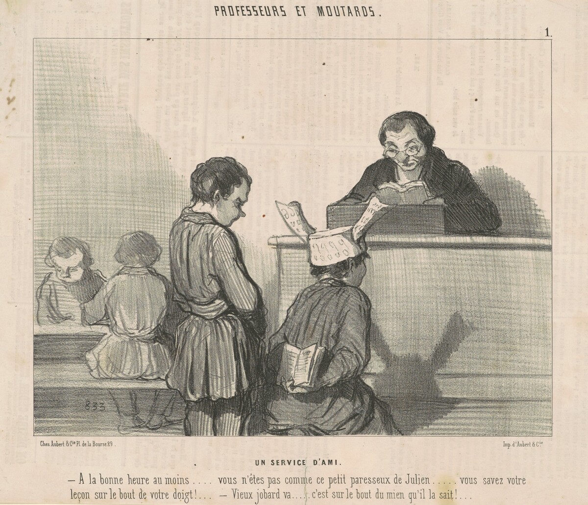 Un service d'ami by Honoré Daumier
