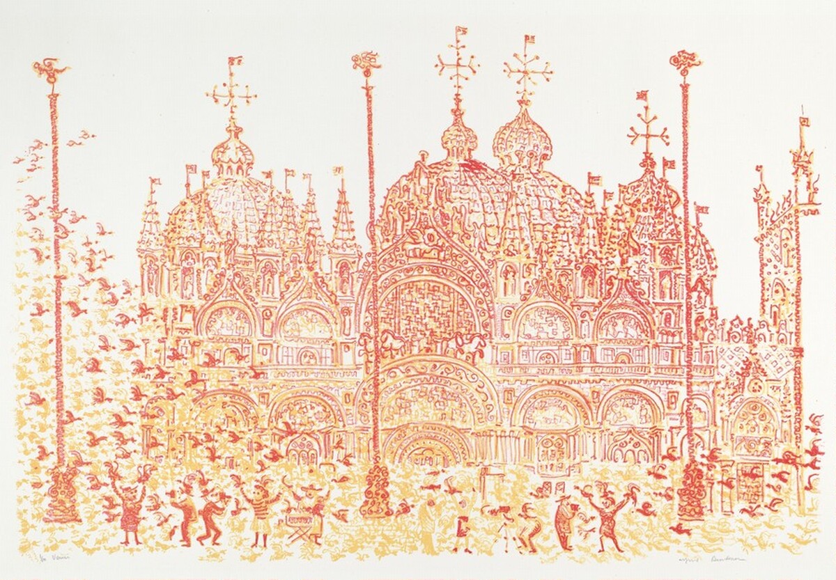 St. Mark's, Venice by Alfred Bendiner