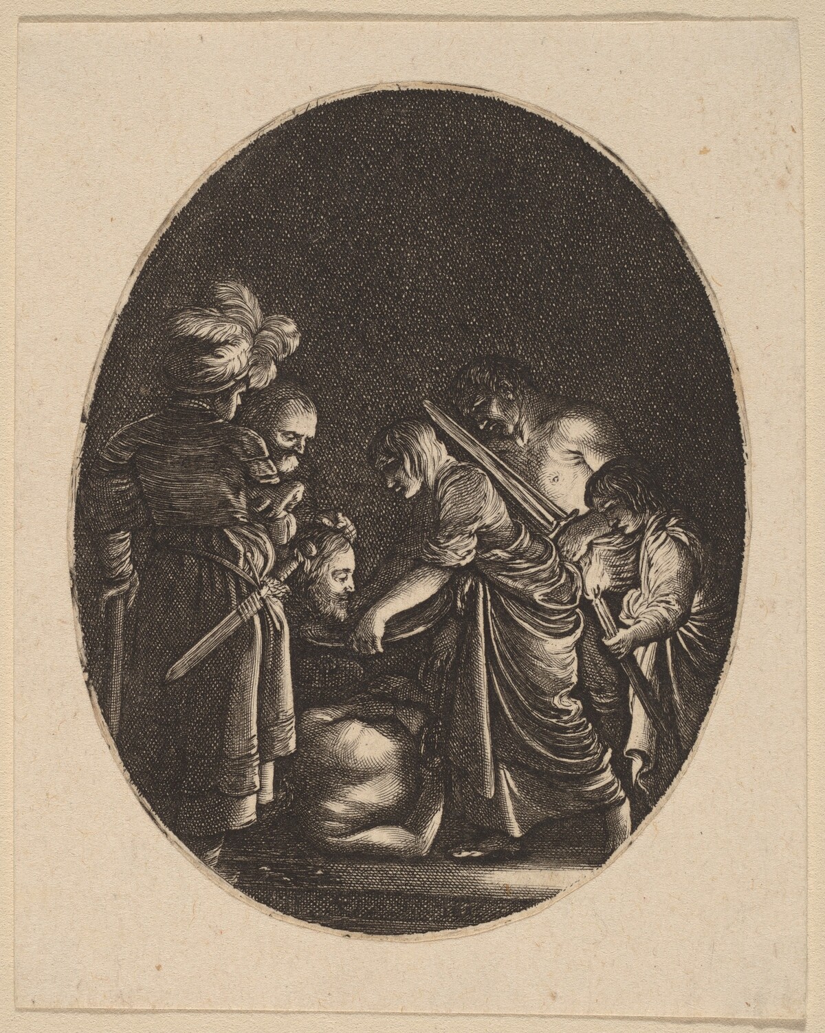 Beheading of Saint John the Baptist by Hendrik Goudt after Adam Elsheimer