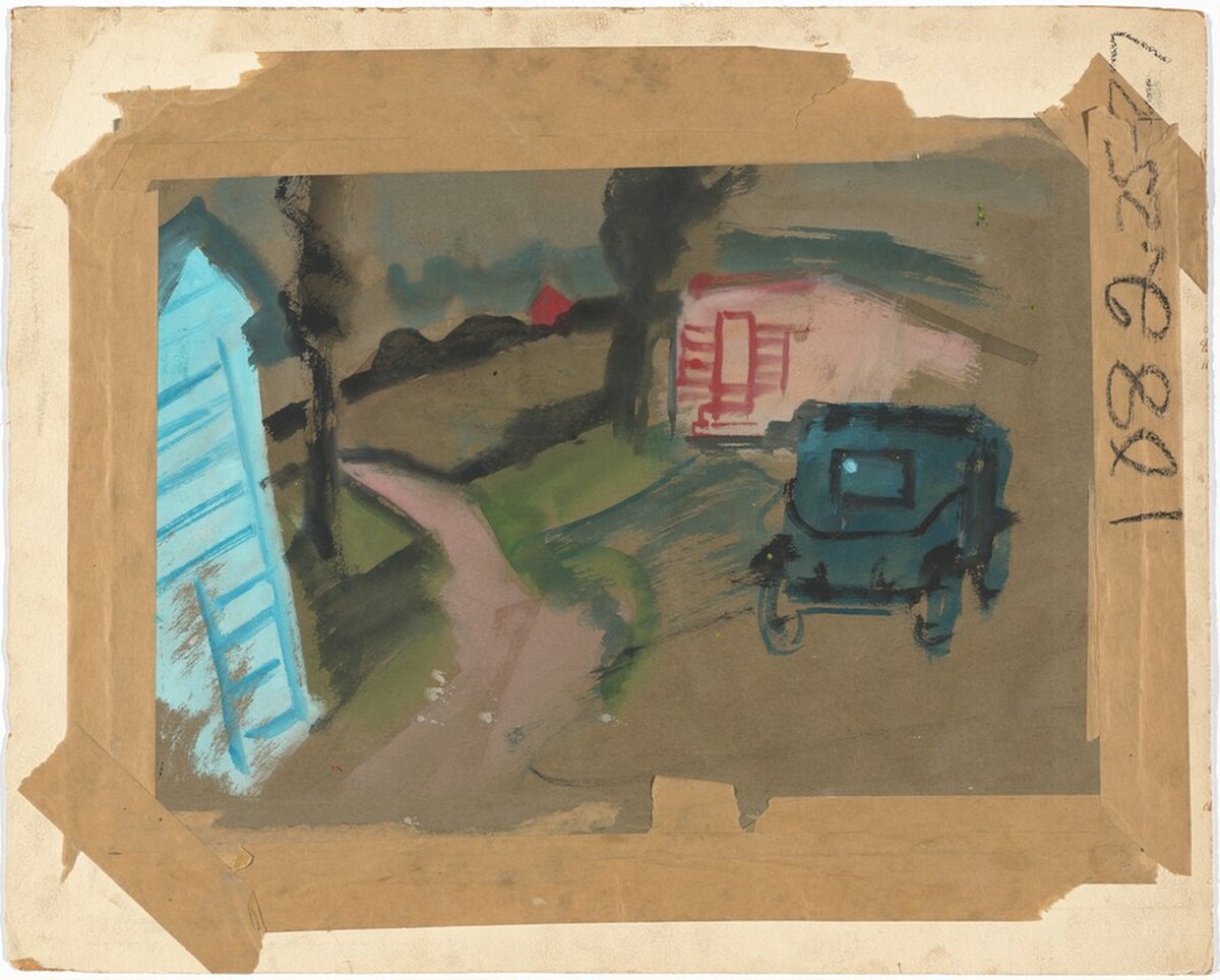 Neighborhood Scene [verso] by Mark Rothko