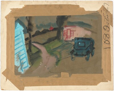 Neighborhood Scene [verso]