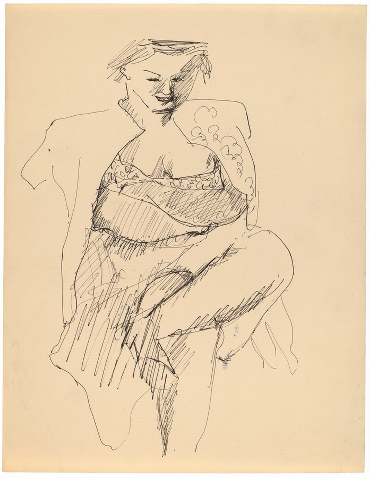 Woman Seated with Jacket Worn over Shoulders by Mark Rothko