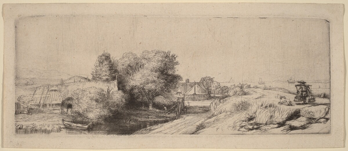 Landscape with a Milkman by Rembrandt van Rijn