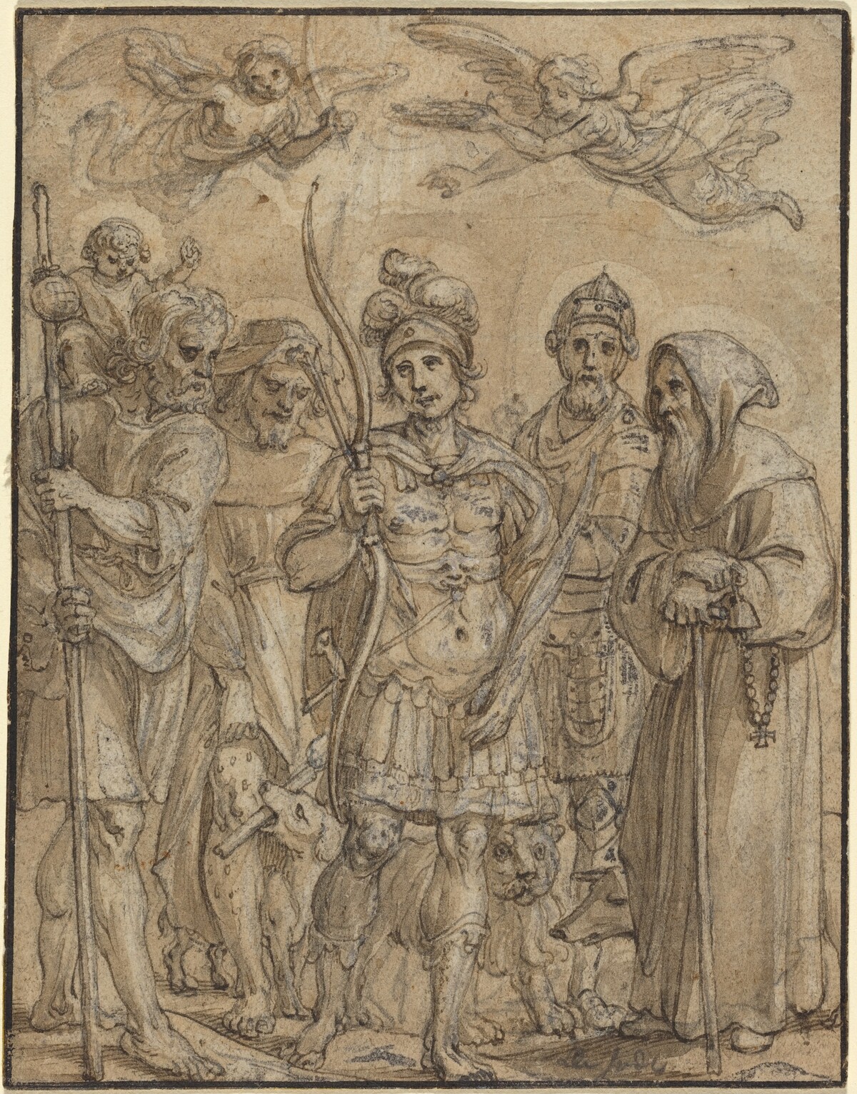 Five Saints by Pieter de Jode I