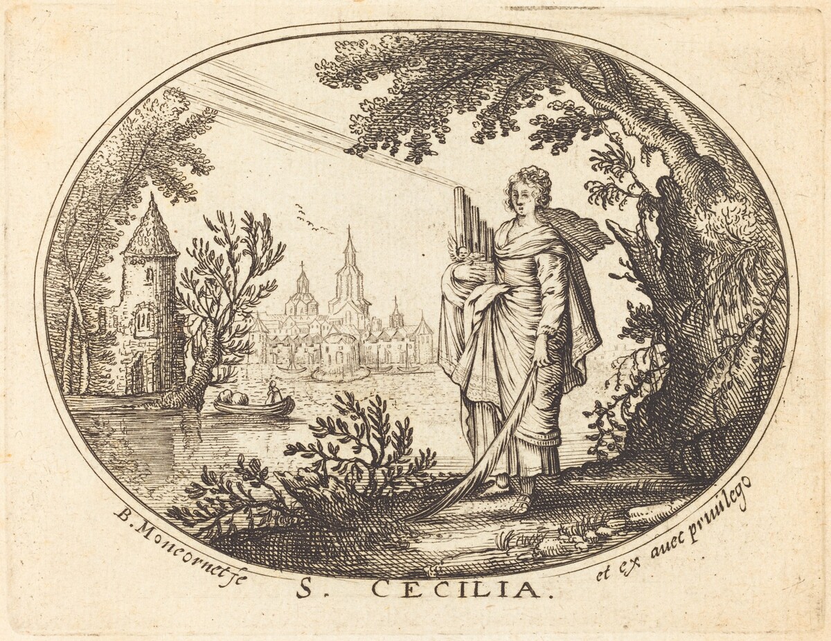 Saint Cecilia in a Landscape by Balthasar Moncornet