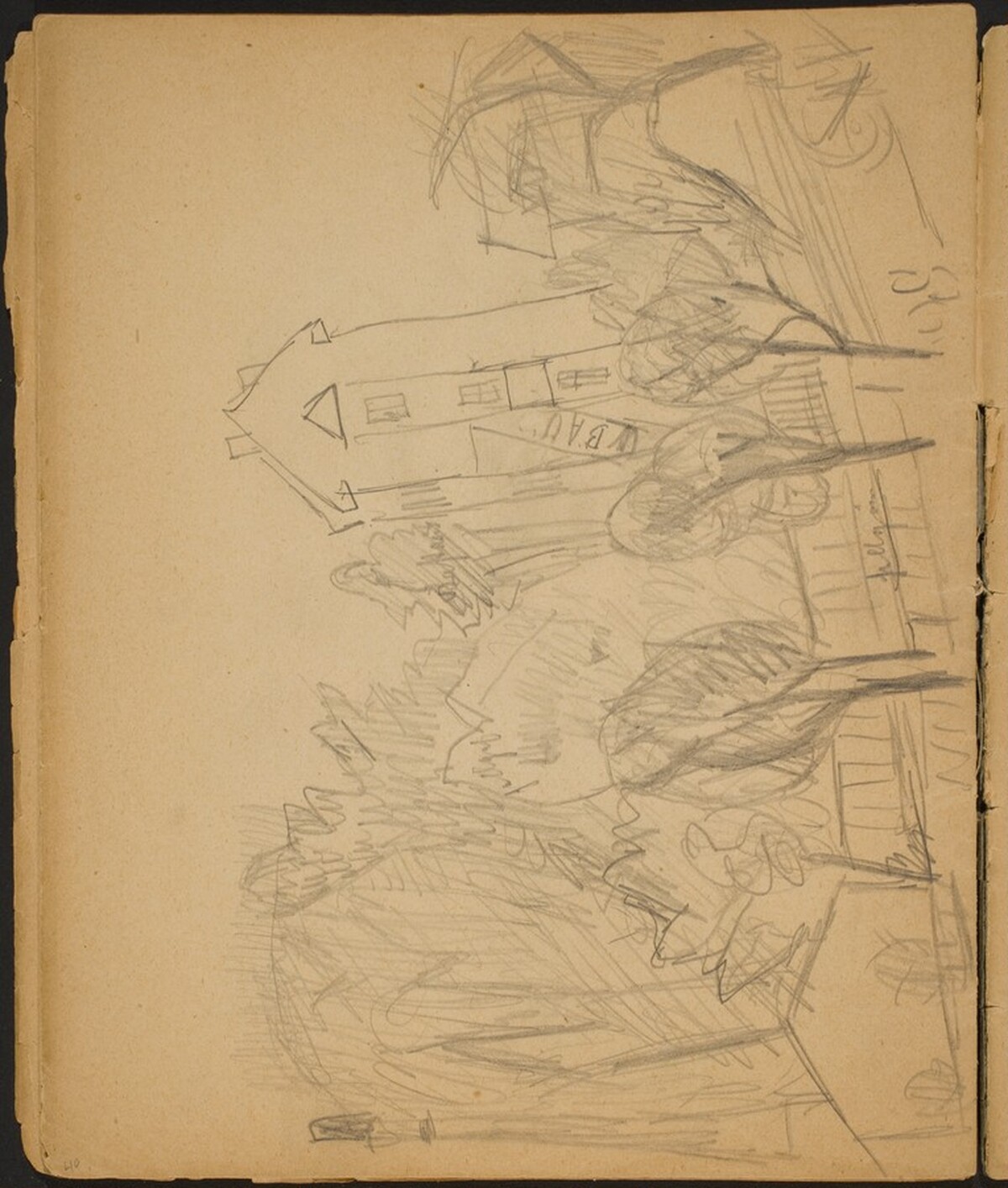 Stadtlandschaft (Cityscape with Inscriptions) [p. 40] by Max Beckmann