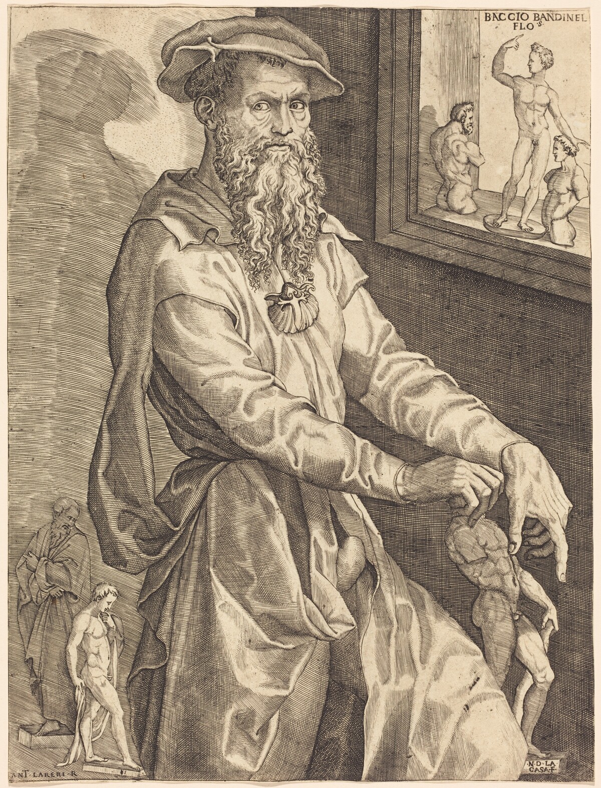 Baccio Bandinelli by Nicolò della Casa, after Baccio Bandinelli