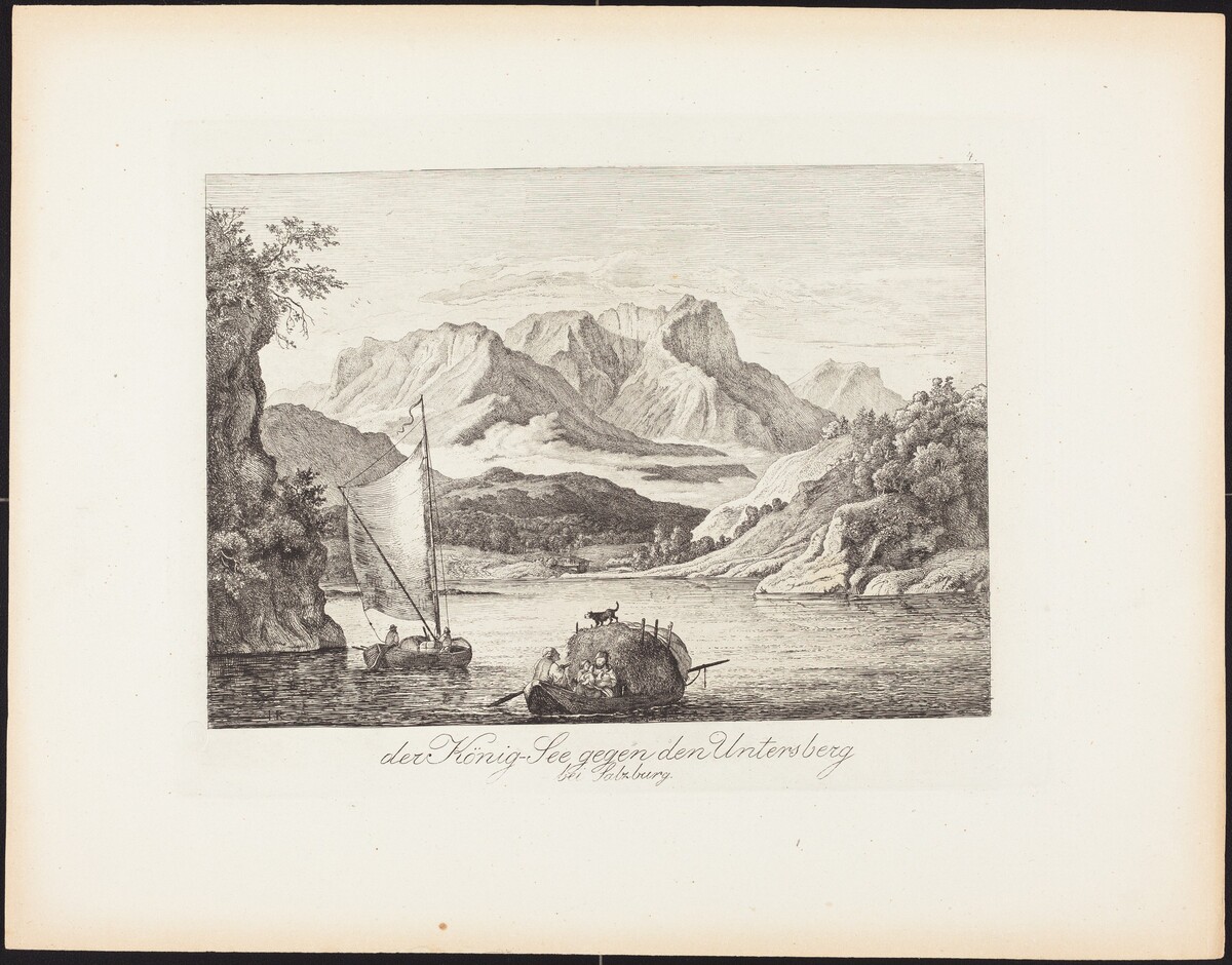 Der König-See gegen den Untersberg bei Salzburg (Königsee toward the Untersberg near Salzburg) by Ludwig Richter