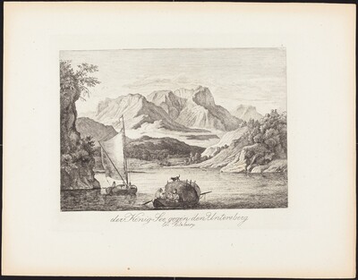 Der König-See gegen den Untersberg bei Salzburg (Königsee toward the Untersberg near Salzburg)
