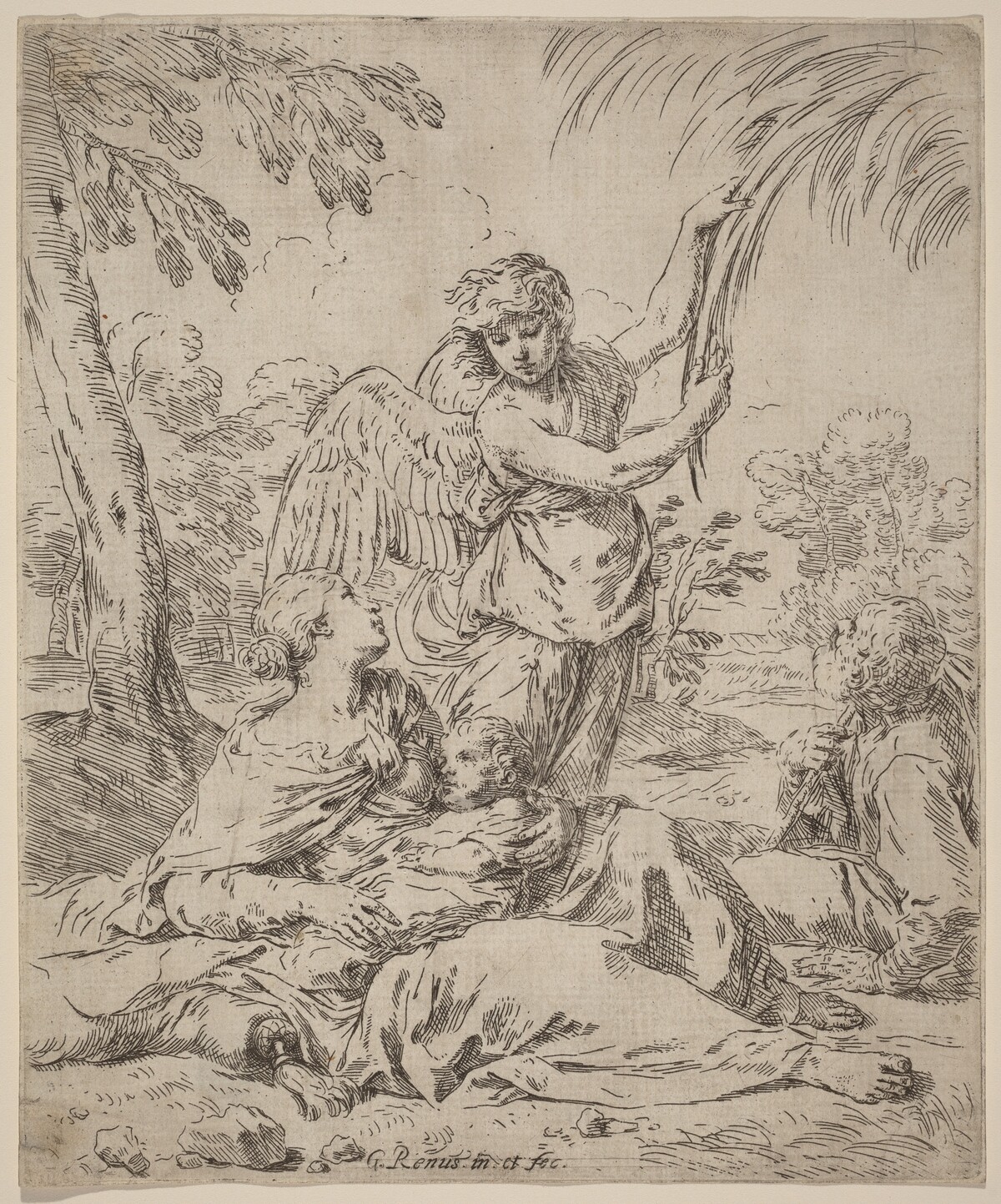 The Rest on the Flight into Egypt by Simone Cantarini