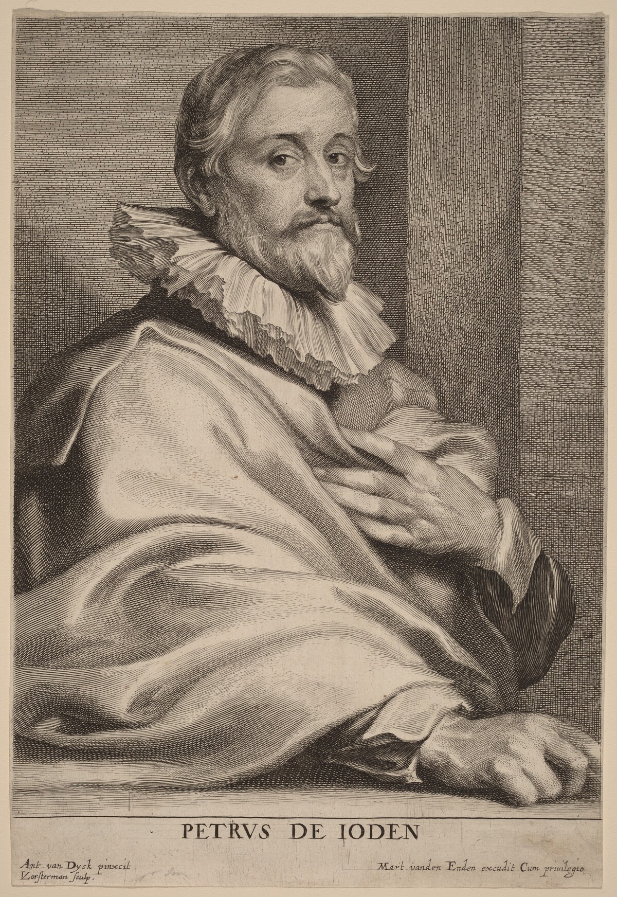 Pieter de Jode the Elder by Lucas Emil Vorsterman after Sir Anthony van Dyck