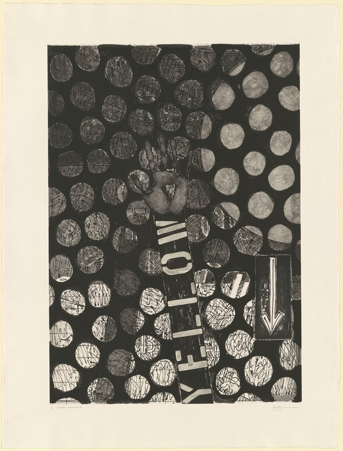 Untitled [proof of center element] by Jasper Johns