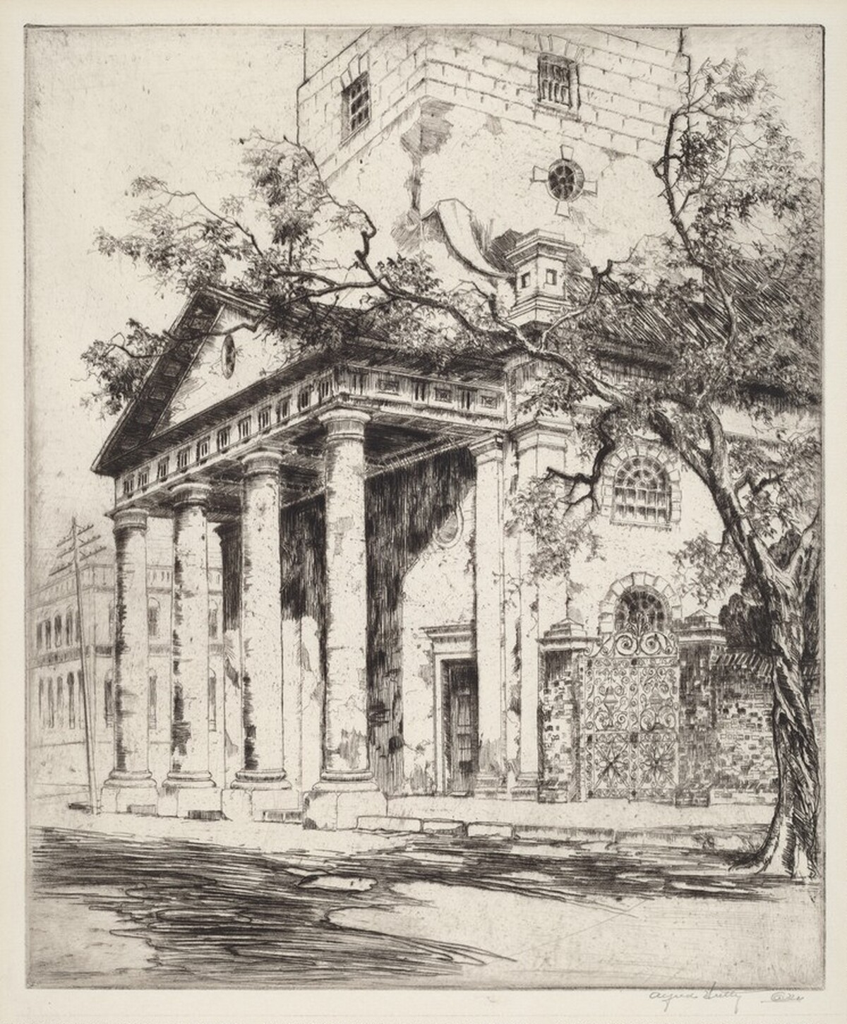 Old St. Michael's, Charleston by Alfred Hutty