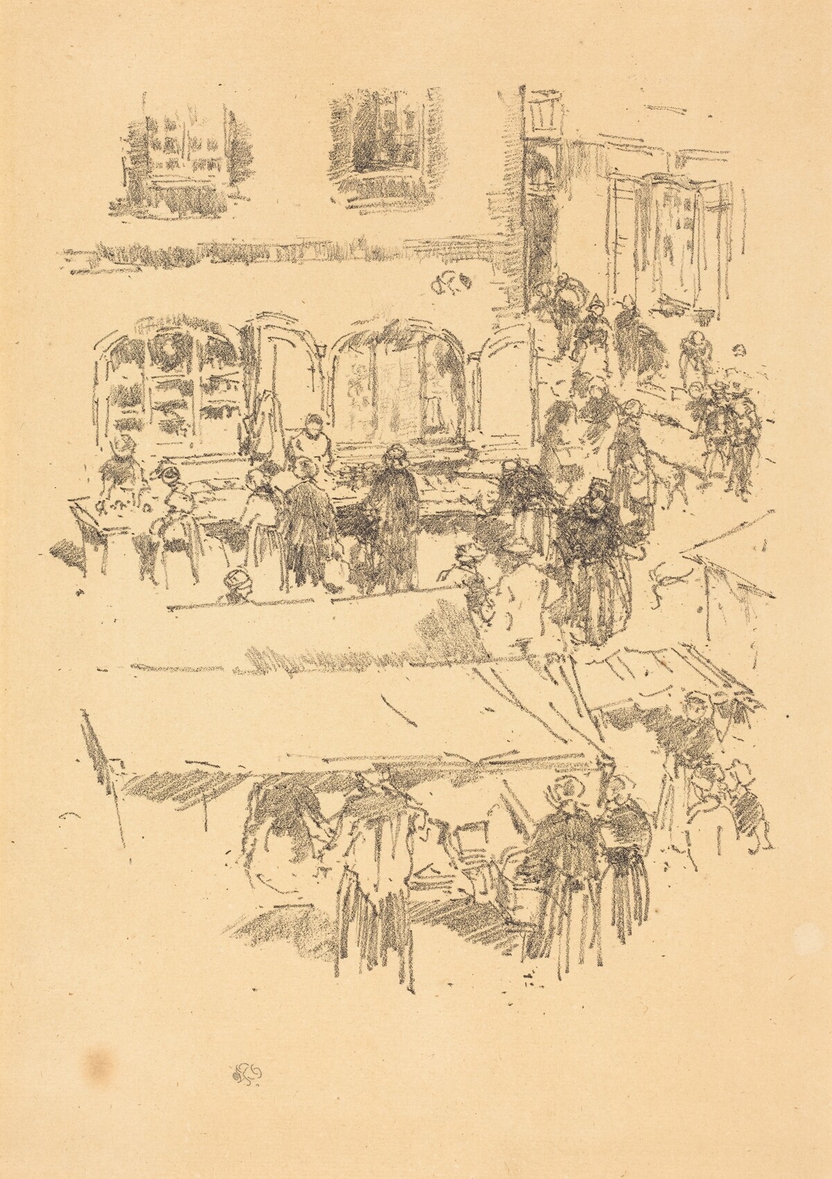 The Marketplace, Vitré by James McNeill Whistler