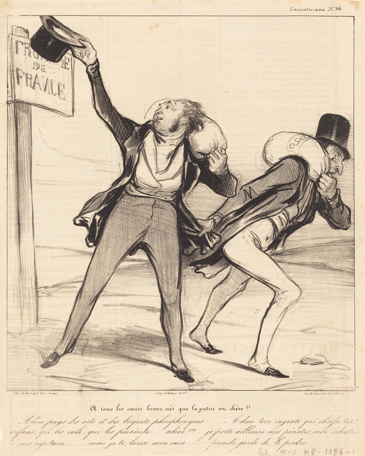 A tous les coeurs bien nés que la patrie est chère!!! by Honoré Daumier