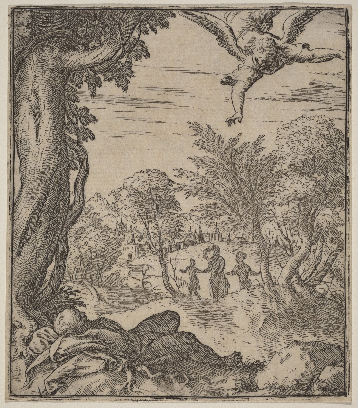 The Angel Appearing to Joseph by Giovanni Battista Fontana