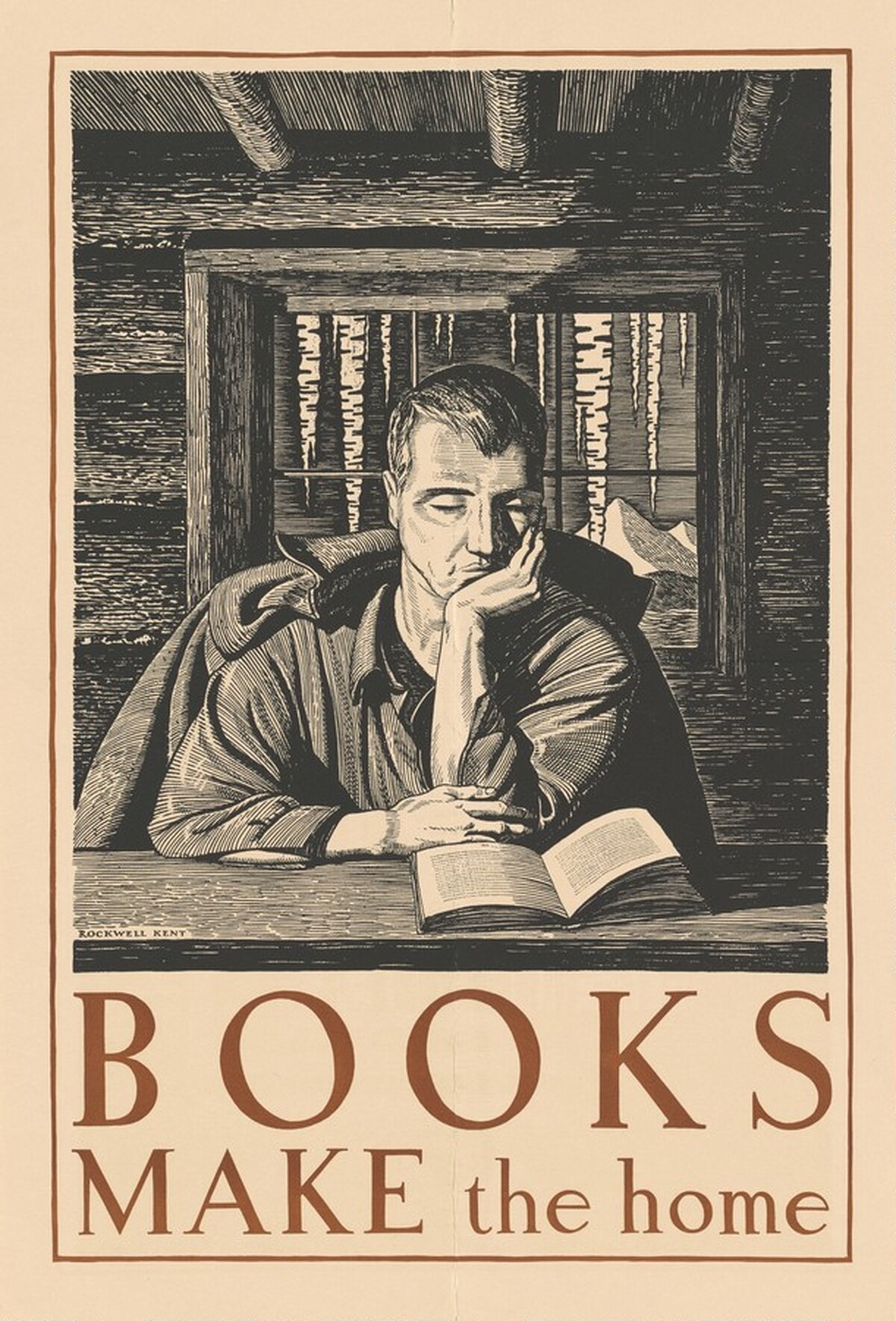 Books Make the Home by Rockwell Kent