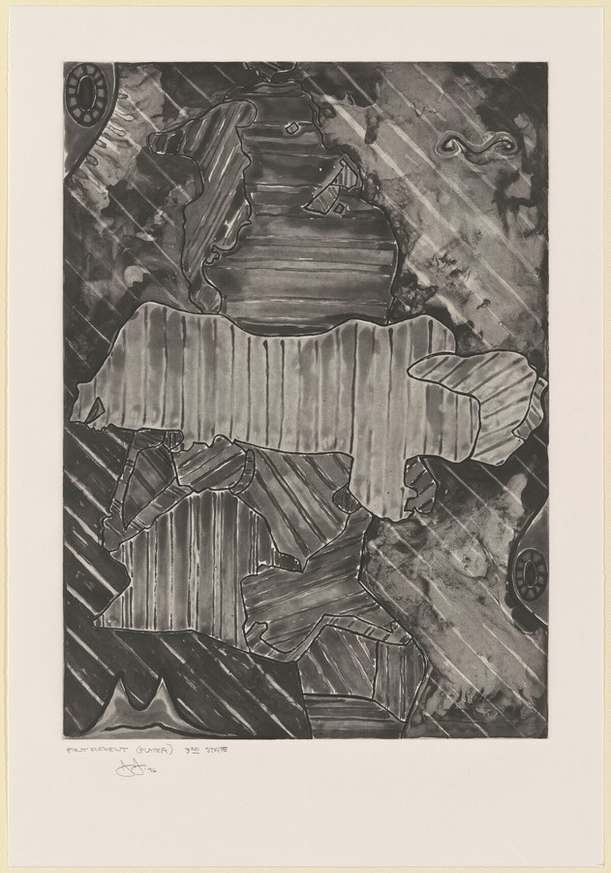 Green Angel 2 [proof of 1st element, plate A, 3rd state] by Jasper Johns