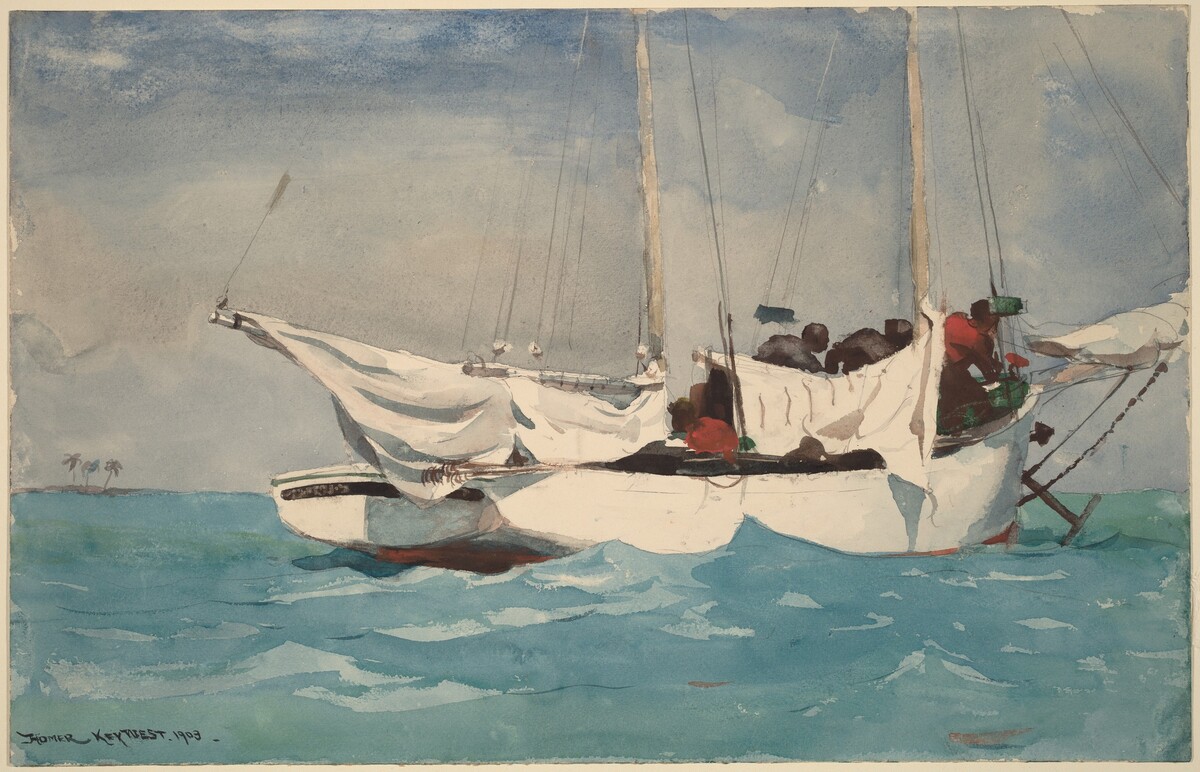 Key West, Hauling Anchor by Winslow Homer