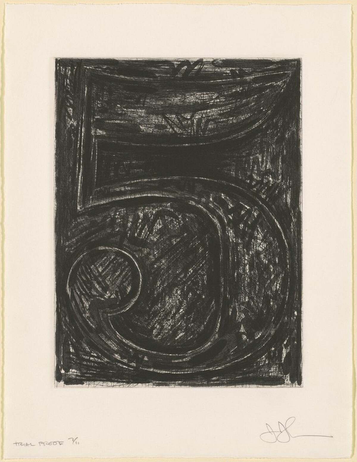Figure 5 [trial proof 7] by Jasper Johns