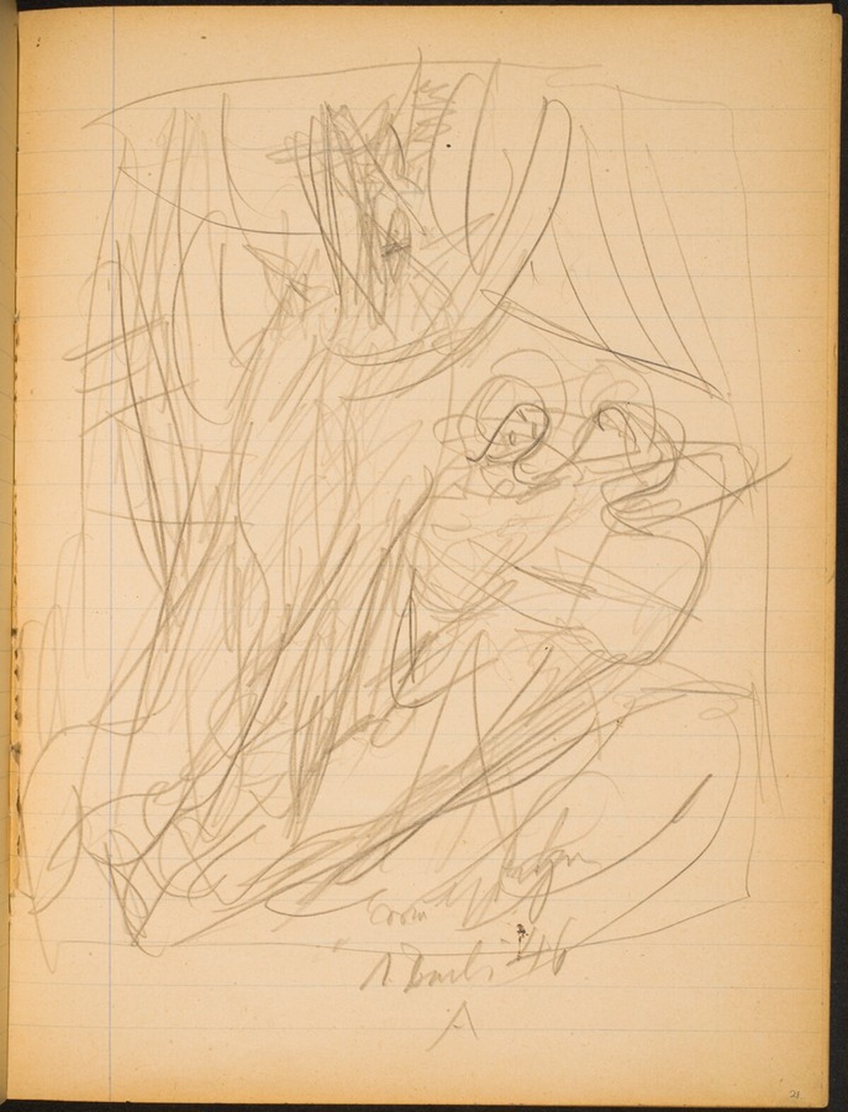Paar und große Figur (Couple and Large Figure) [p. 21] by Max Beckmann